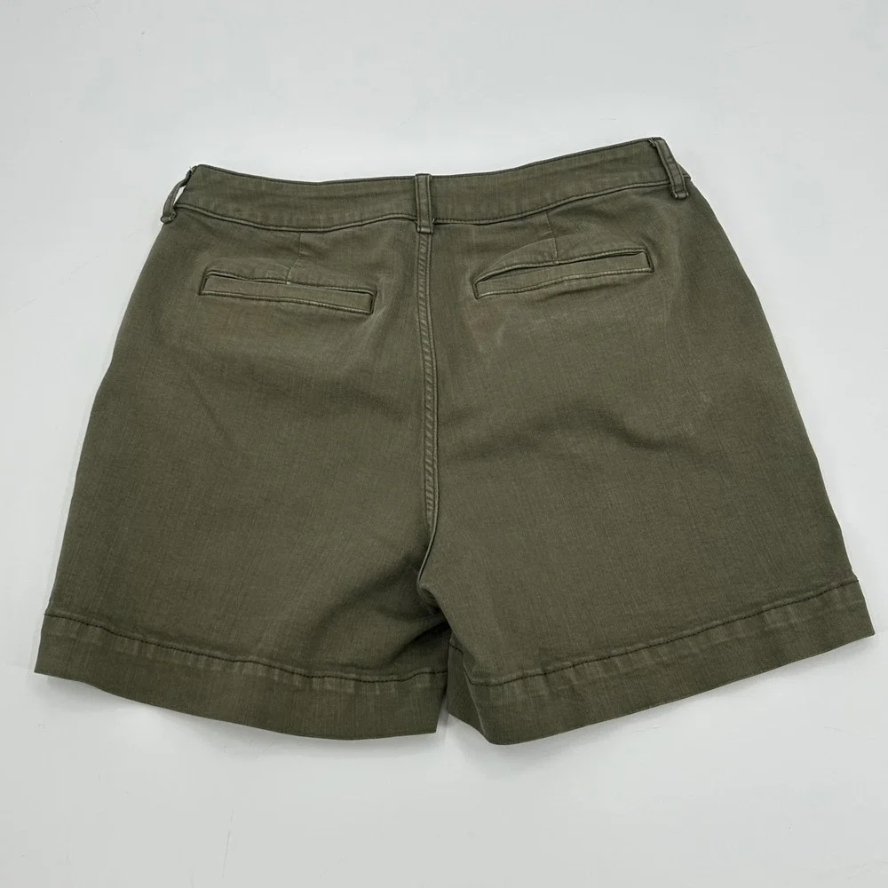 Simply Vera Vera Wang Womens Olive Green Utility Stretch Denim Shorts Size 8